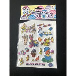 Vintage 1991 Easter Puffy Stickers Pack Imperial Unused